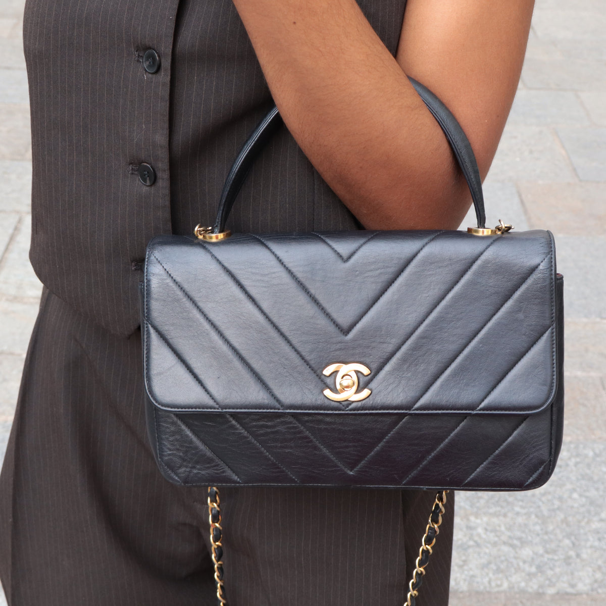 Sac à bandoulière Coco Handle Chevron