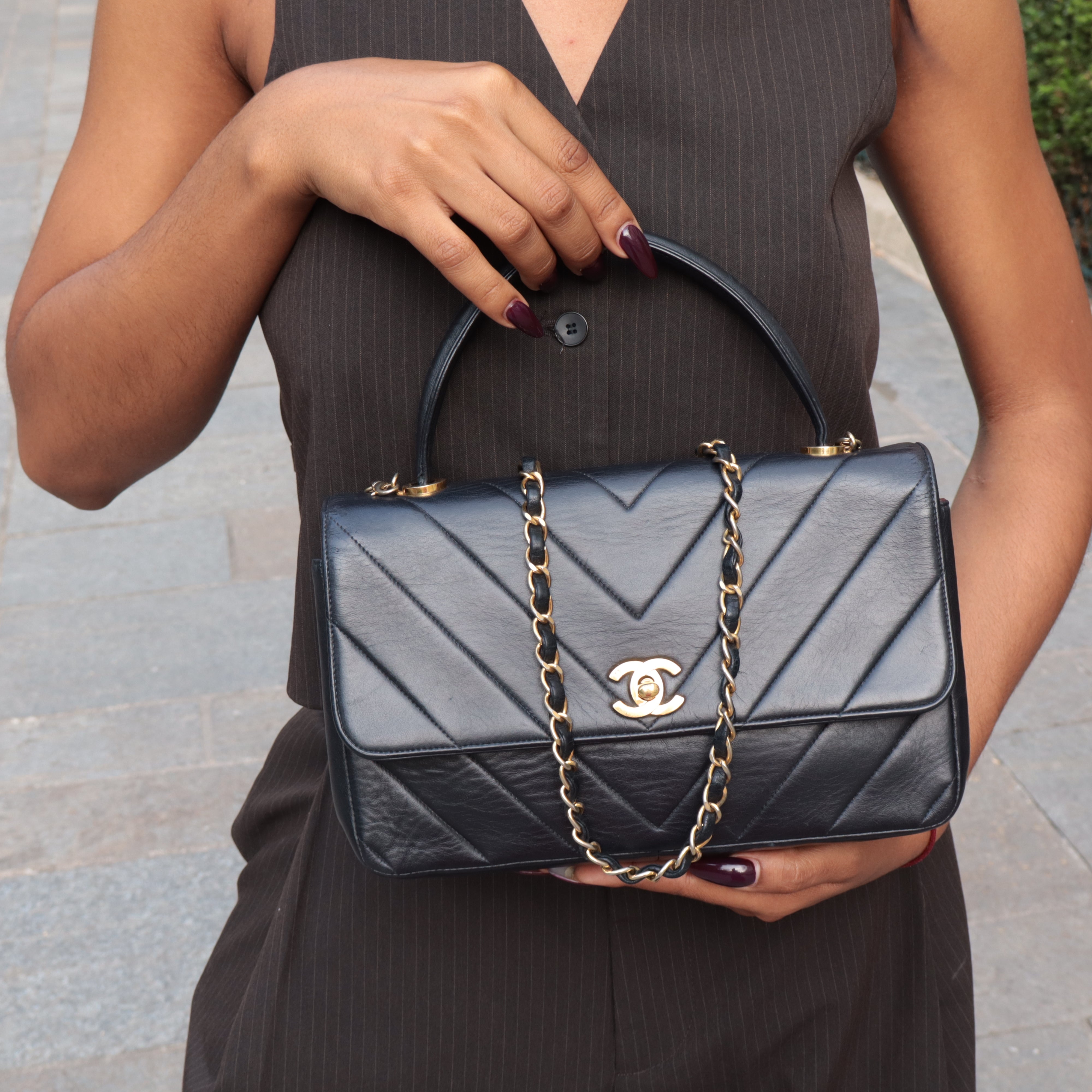 Sac à bandoulière Coco Handle Chevron