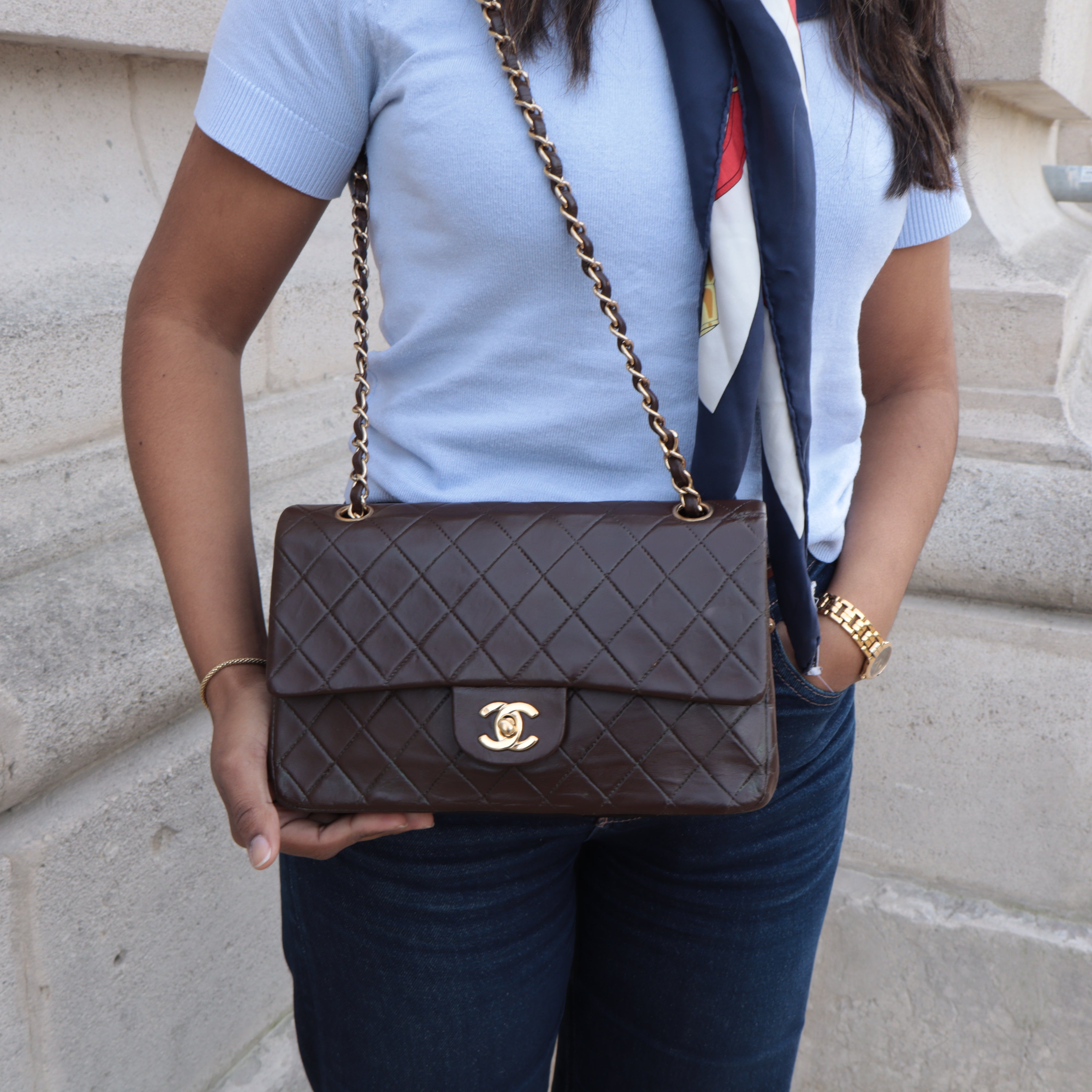 Sac à double rabat Timeless 25 cm